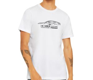 White Tesla T-shirt