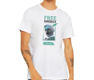 tesla t-shirt white free energy